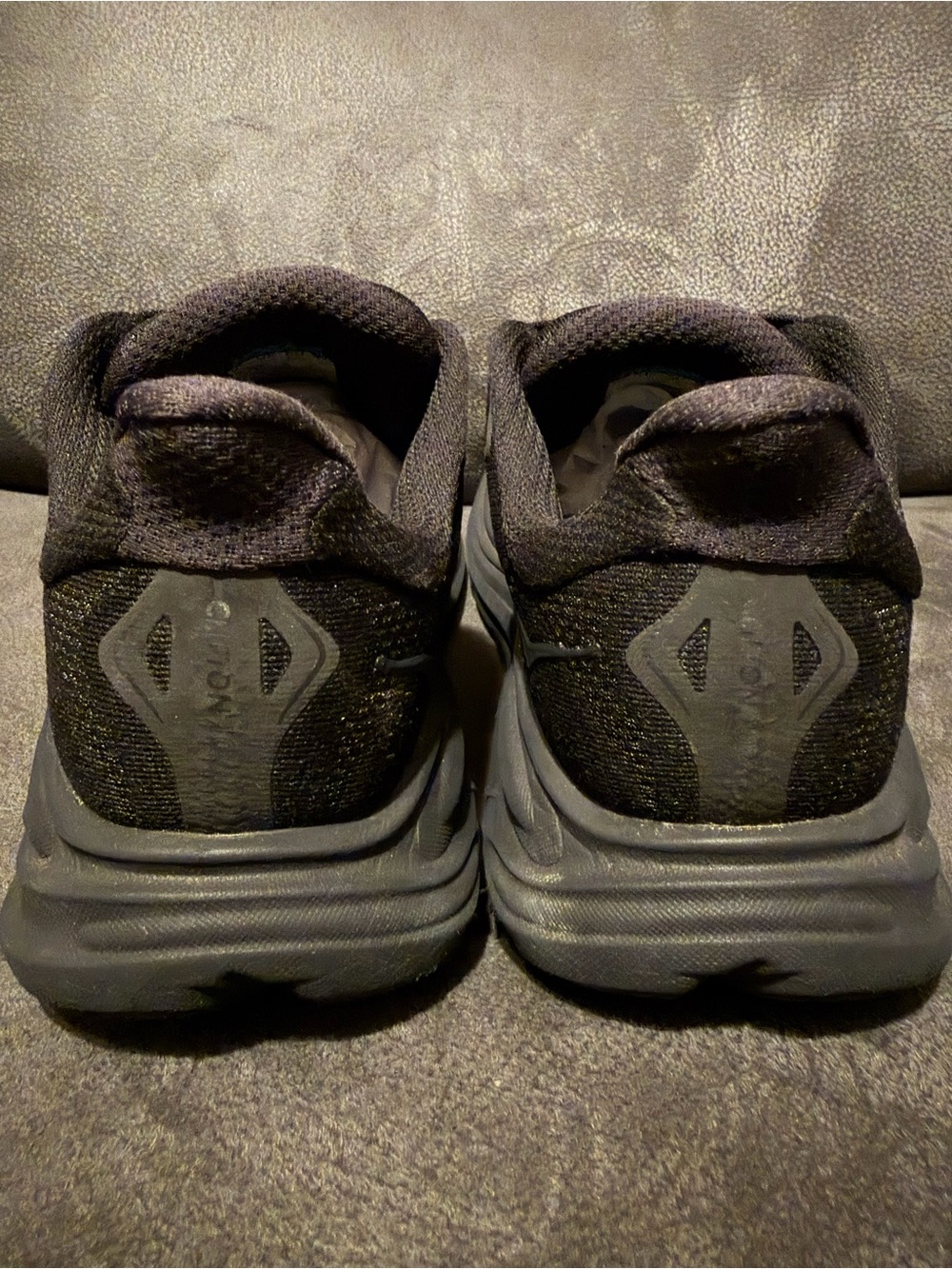 HOKA Clifton 10 Women's All-Black Cushioned Athletic Shoe - Picture 5 of 8